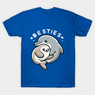 Dolphin and Seal Besties T-Shirt